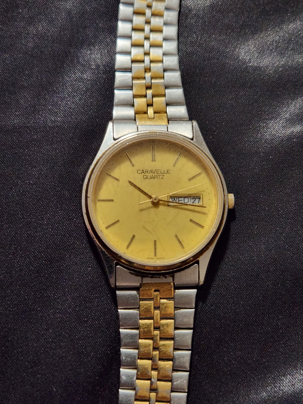 Caravelle Quartz Two-Tone Men's Watch - Yellow Dial